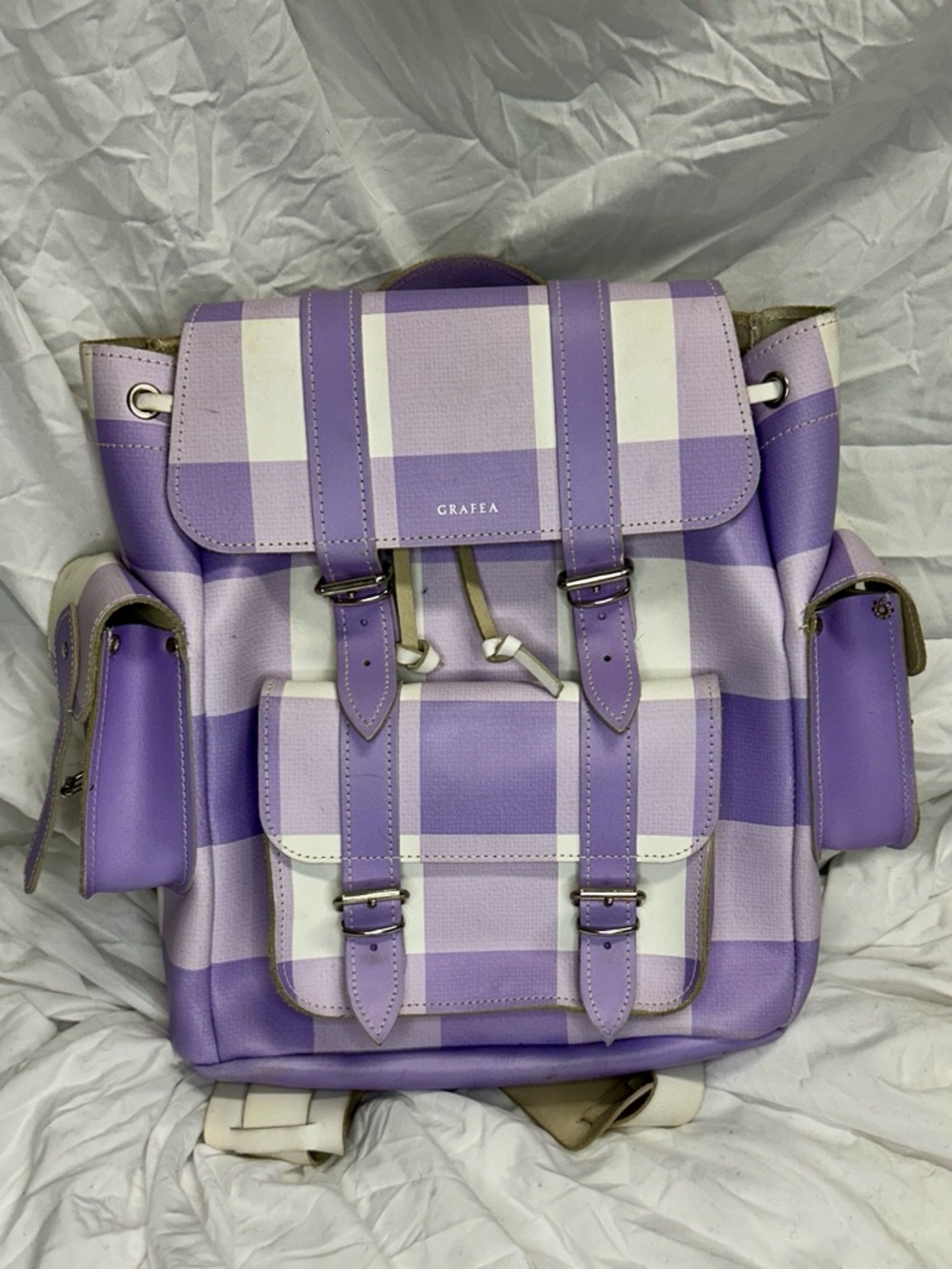 Grafea Lavender and White Checkered Hari II